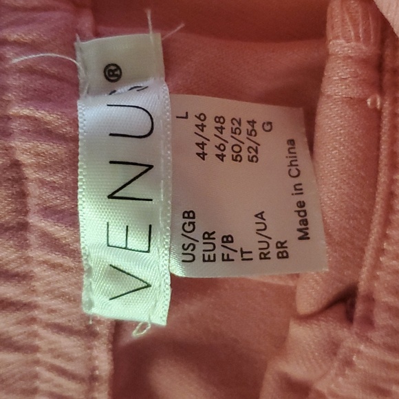 NWOT Venus Size Large Drawstring Waist Pink Capri Pants - Picture 6 of 6